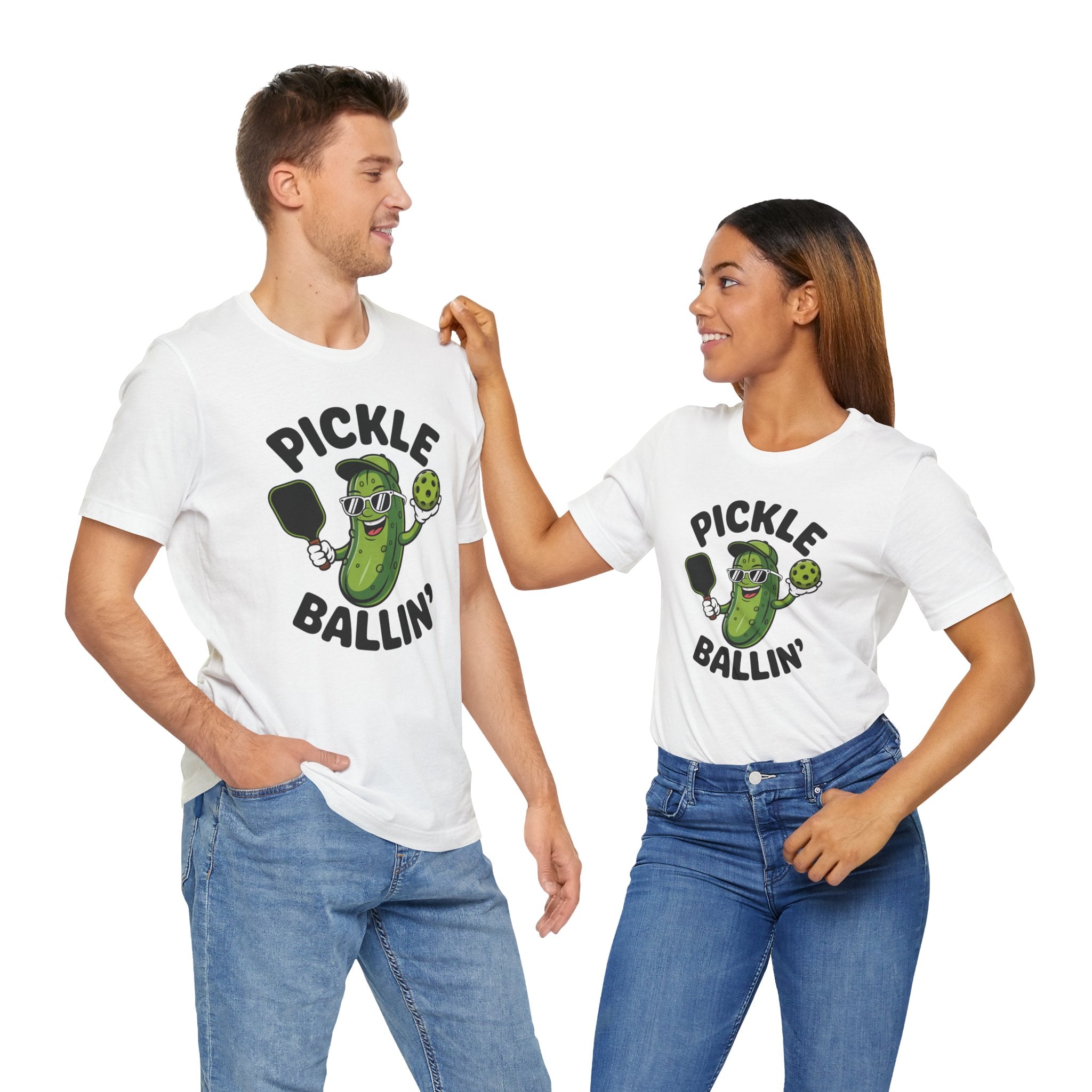 Pickle Ballin' Unisex T-Shirt, Funny Tee for Pickleball Lovers, Sports Gift, Summer Vibes, Casual Wear, Playful Design