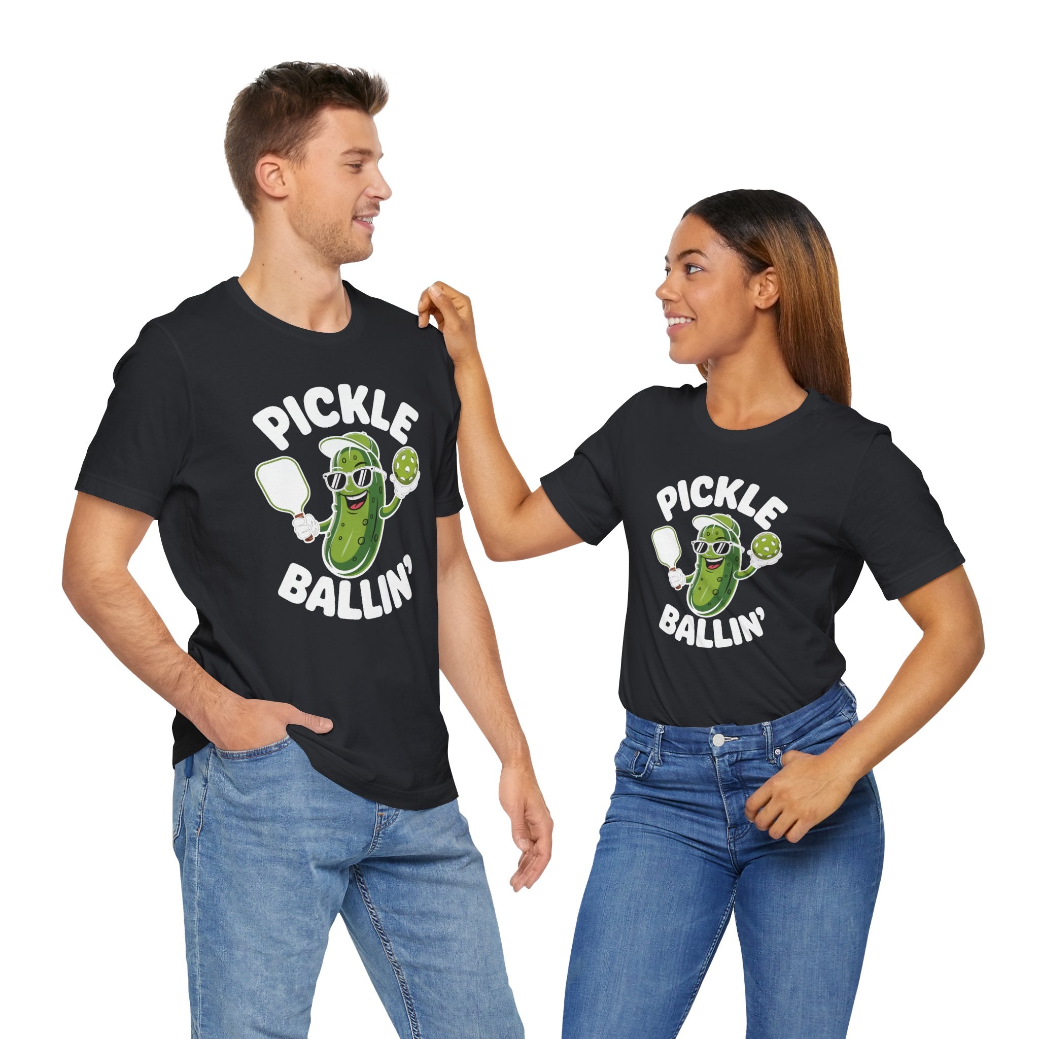 Pickle Ballin' Unisex T-Shirt, Funny Tee for Pickleball Lovers, Sports Gift, Summer Vibes, Casual Wear, Playful Design