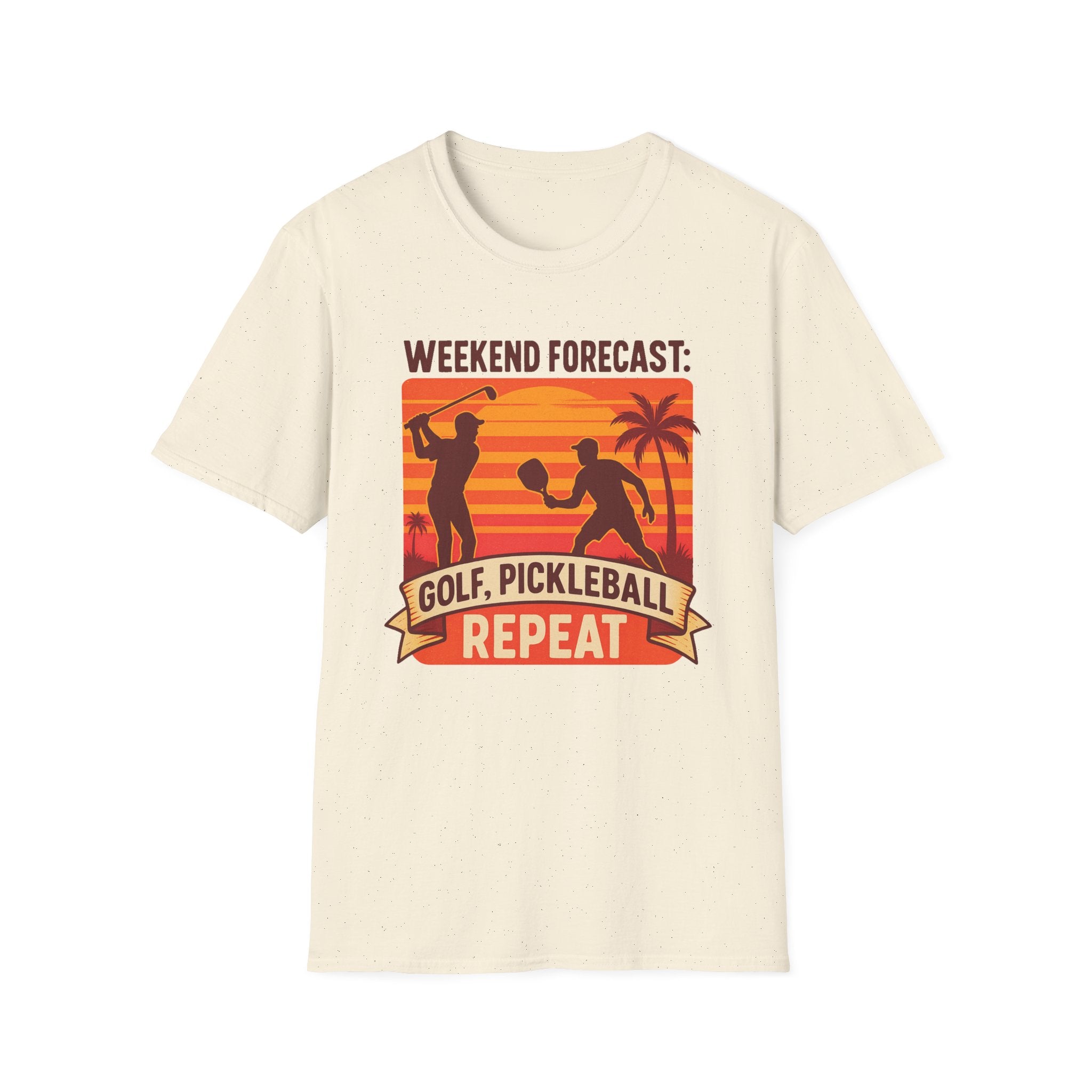 Weekend Forecast: Golf, Pickleball, Repeat Unisex T-Shirt | Gift for Sports Lovers | Casual Wear | Summer Style | Fun Activity Tee