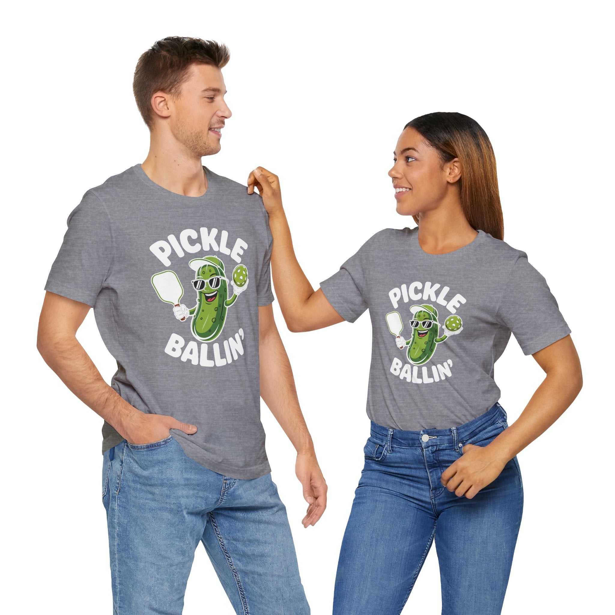 Pickle Ballin' Unisex T-Shirt, Funny Tee for Pickleball Lovers, Sports Gift, Summer Vibes, Casual Wear, Playful Design