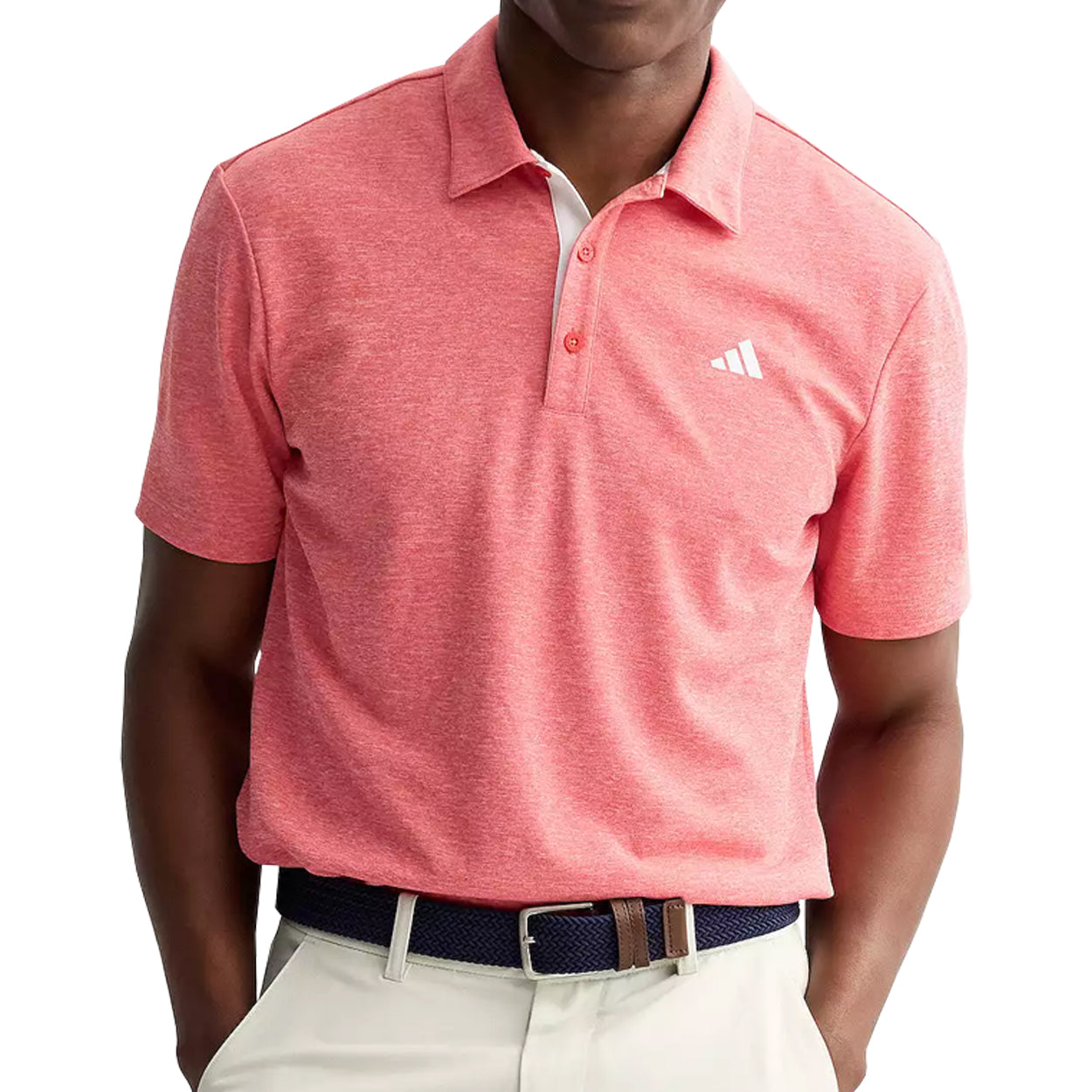 Adidas Golf Men’s Core Heather Polo Shirt – Moisture-Wicking Performance Golf Polo