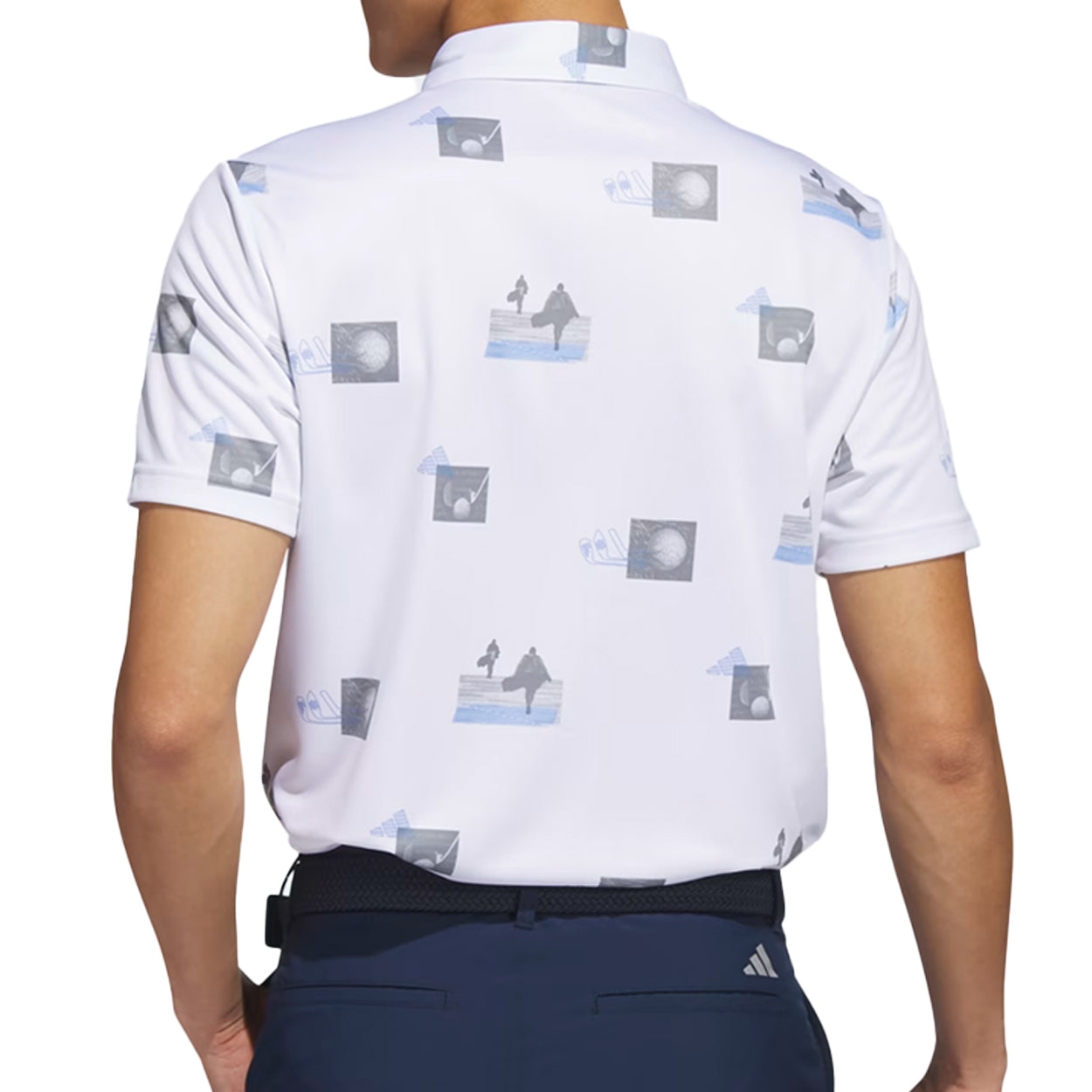 Adidas Golf Men's Allover-Print Polo Shirt