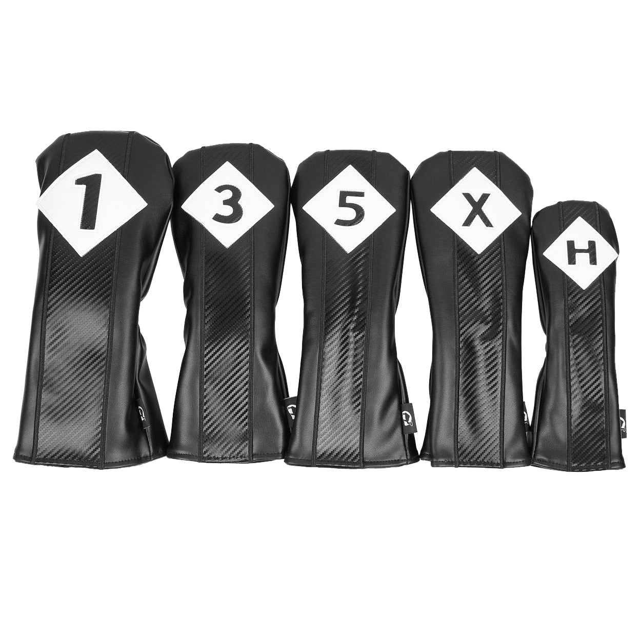 Sahara Graphite Weave Retro Golf Headcover Set of 5 – Driver, Fairway, Hybrid Protection