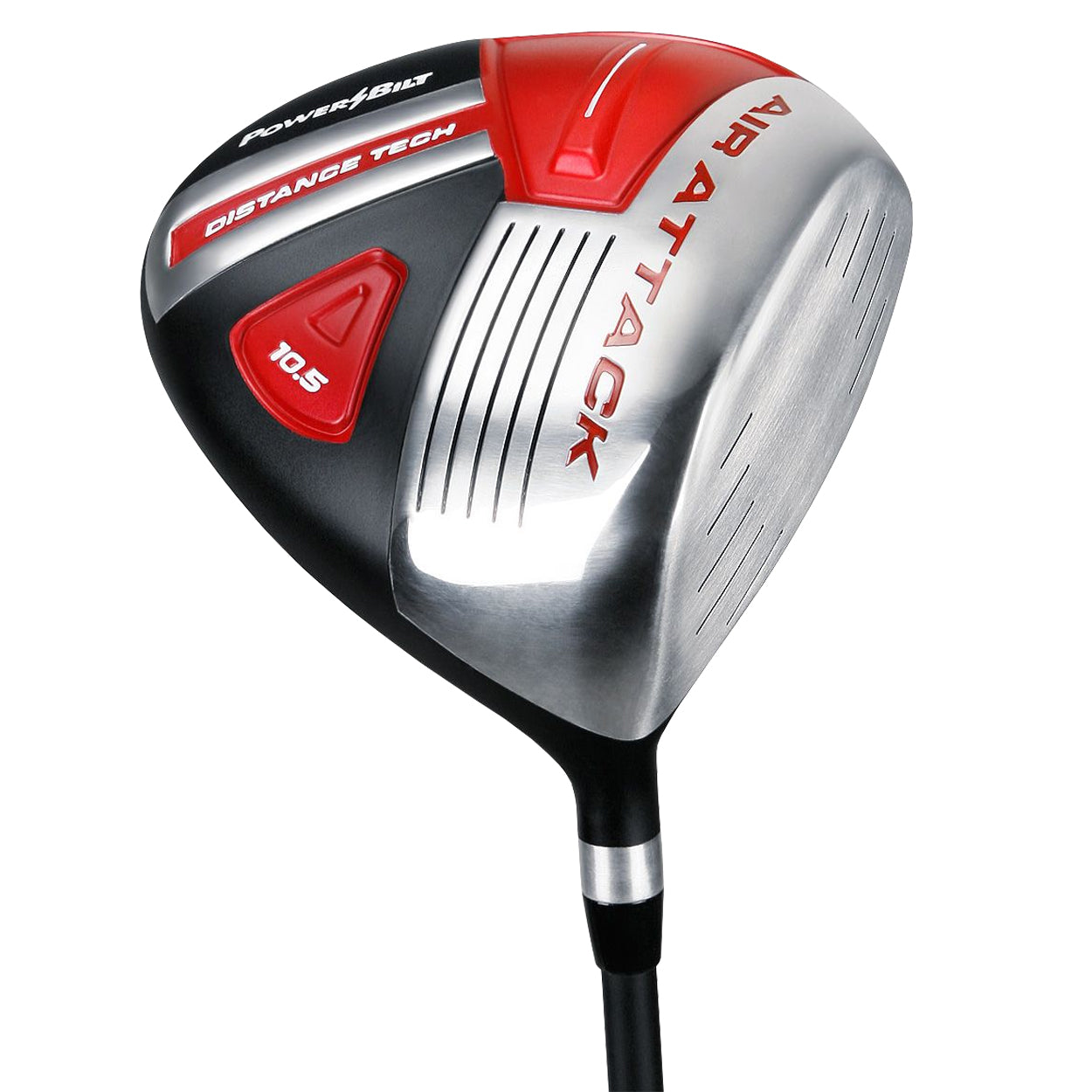 PowerBilt Air Attack 460cc Driver – Forged Alloy Ti-Matrix Construction | High-MOI Distance Golf Club