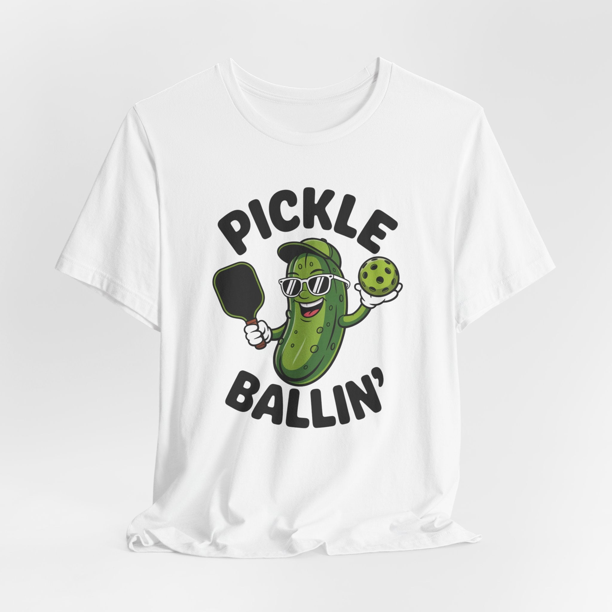 Pickle Ballin' Unisex T-Shirt, Funny Tee for Pickleball Lovers, Sports Gift, Summer Vibes, Casual Wear, Playful Design