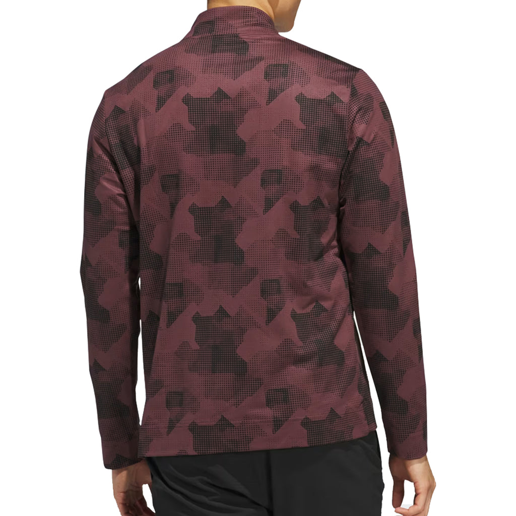 Adidas Go-To Printed Quarter-Zip Pullover – Lightweight Performance Golf Layer for Men