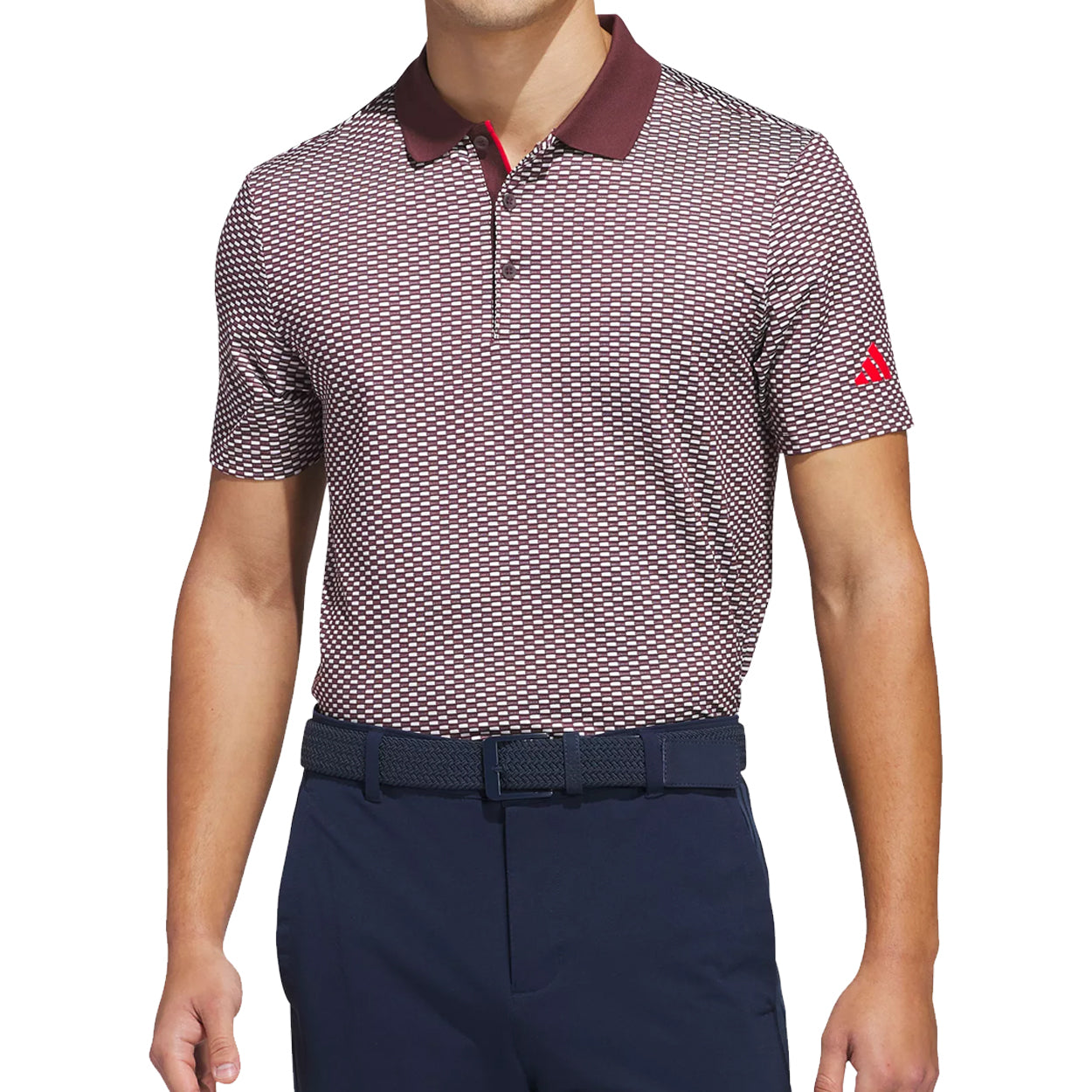 Adidas Beyond Textured Polo Golf Shirt – Moisture-Wicking, Performance Fit, Men's Apparel