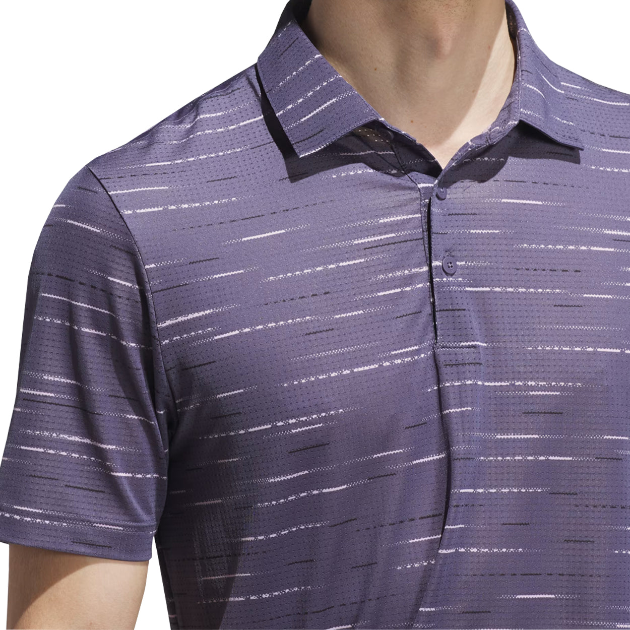 Adidas Golf Men’s Ultimate365 Mesh Glimmer Print Polo Shirt – Breathable, Performance Fit