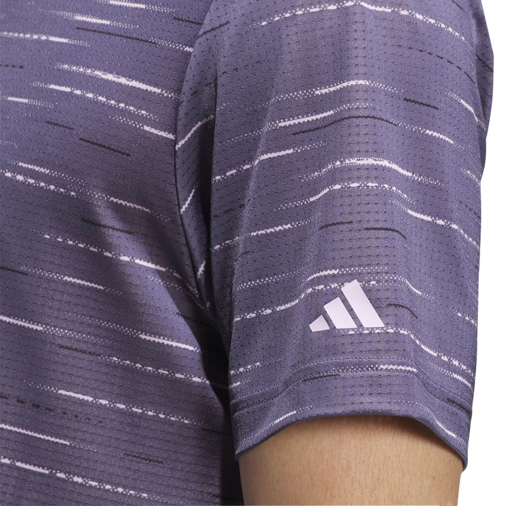 Adidas Golf Men’s Ultimate365 Mesh Glimmer Print Polo Shirt – Breathable, Performance Fit