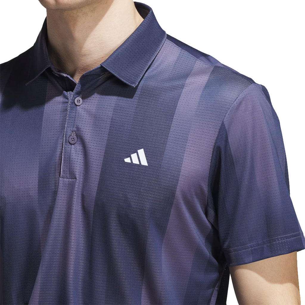 Adidas Golf Ultimate365 Mesh Radiant Print Polo Shirt – Lightweight Performance Polo