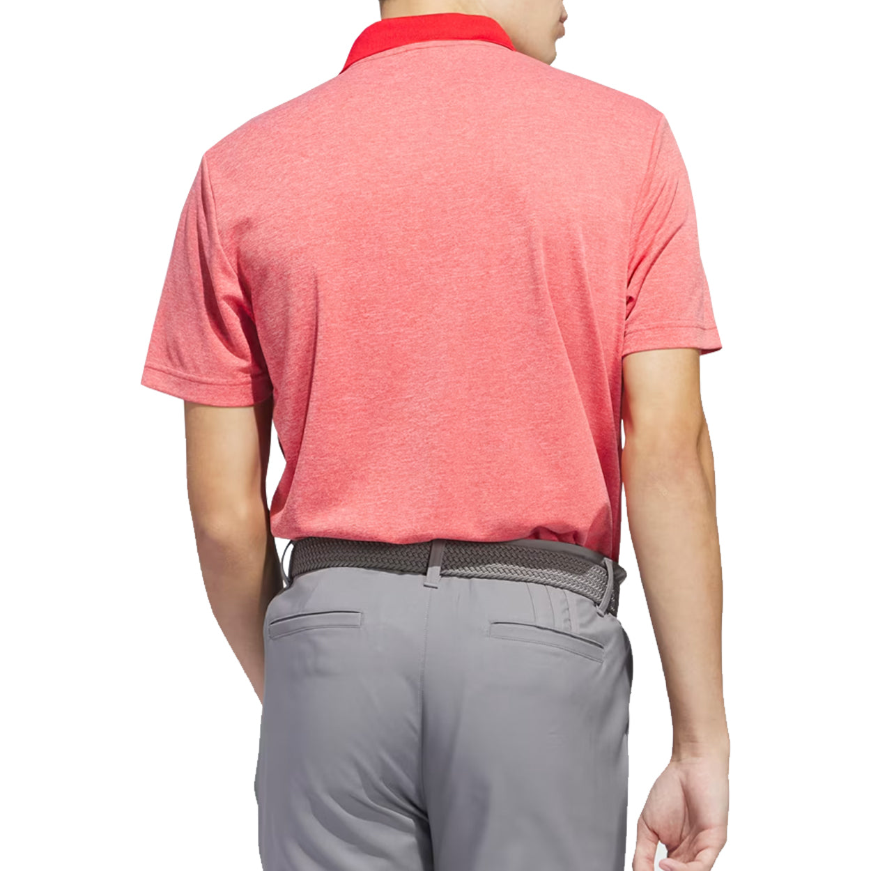 Adidas Adi Performance Heathered Polo Golf Shirt – Moisture-Wicking, Stretch Fabric