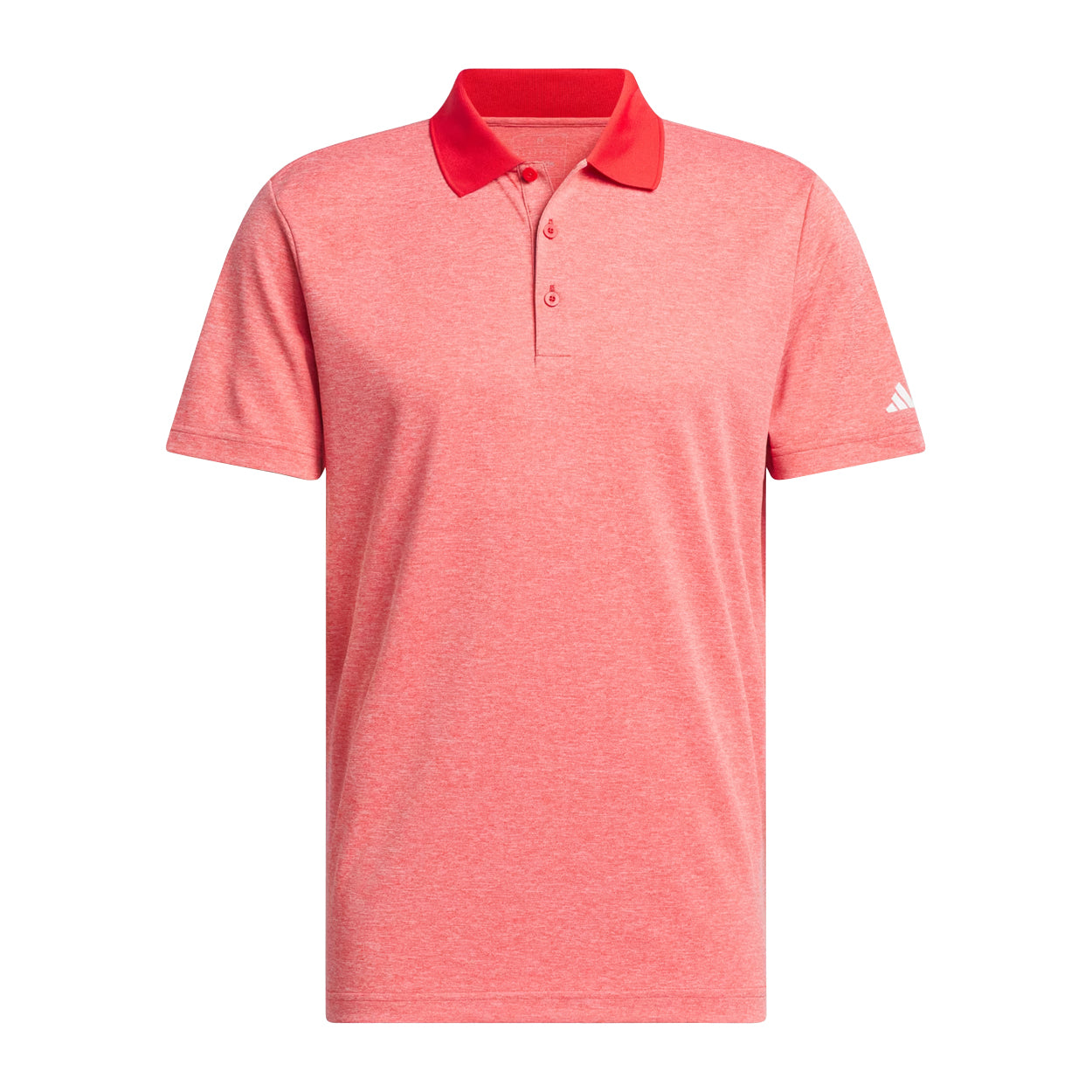 Adidas Adi Performance Heathered Polo Golf Shirt – Moisture-Wicking, Stretch Fabric