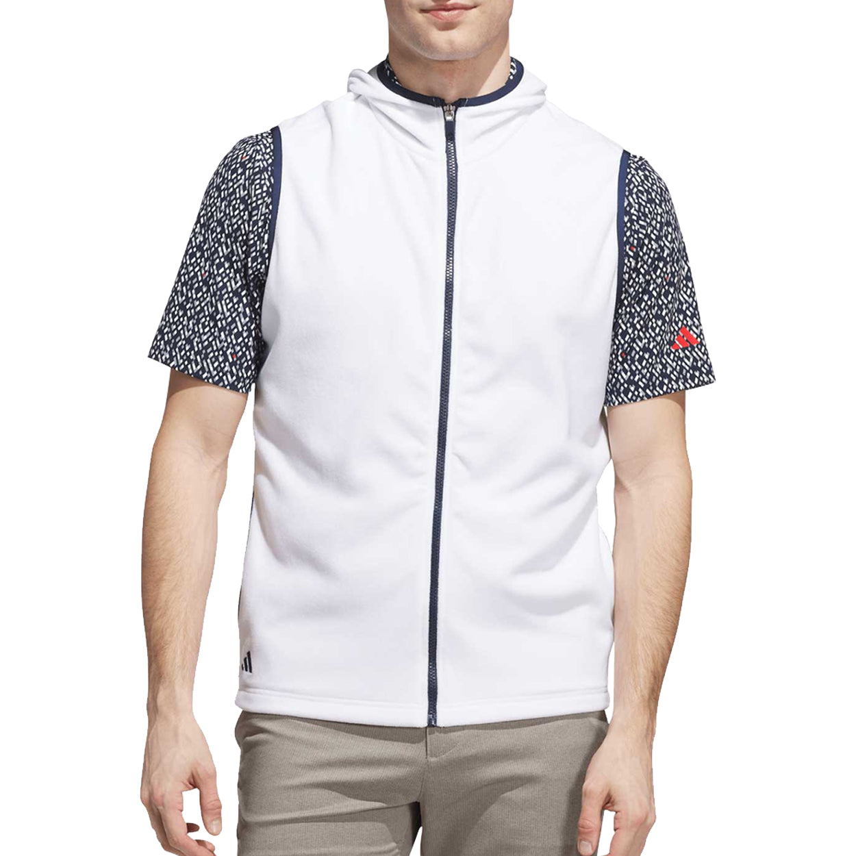 Adidas Ultimate365 Golf Fleece Hooded Vest - Men's Full-Zip Performance Layer