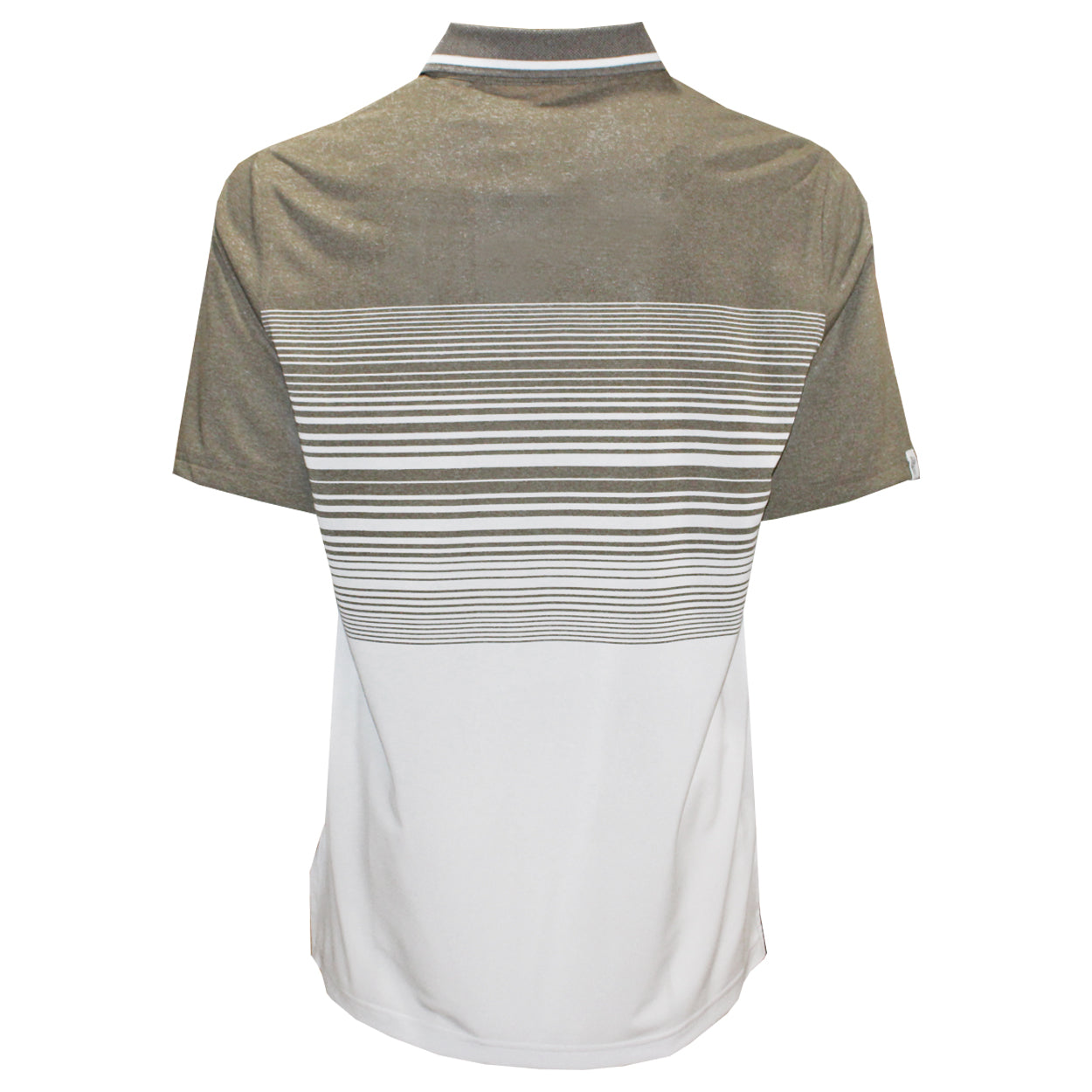 Ashworth Men's Pippi Front Stripe Polo Golf Shirt – Performance Moisture-Wicking Golf Top