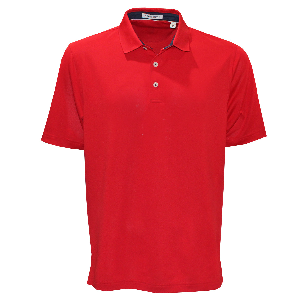 Ashworth Men's Pebble Tech Polo Golf Shirt – Performance Moisture-Wicking Golf Top