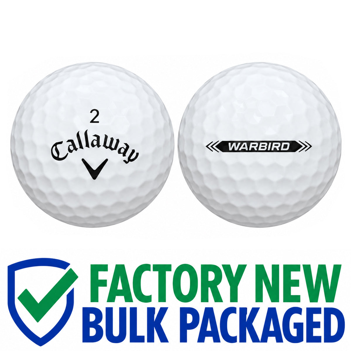 Callaway Warbird Logo Overun Golf Balls (24 Balls - New - Bulk Package)