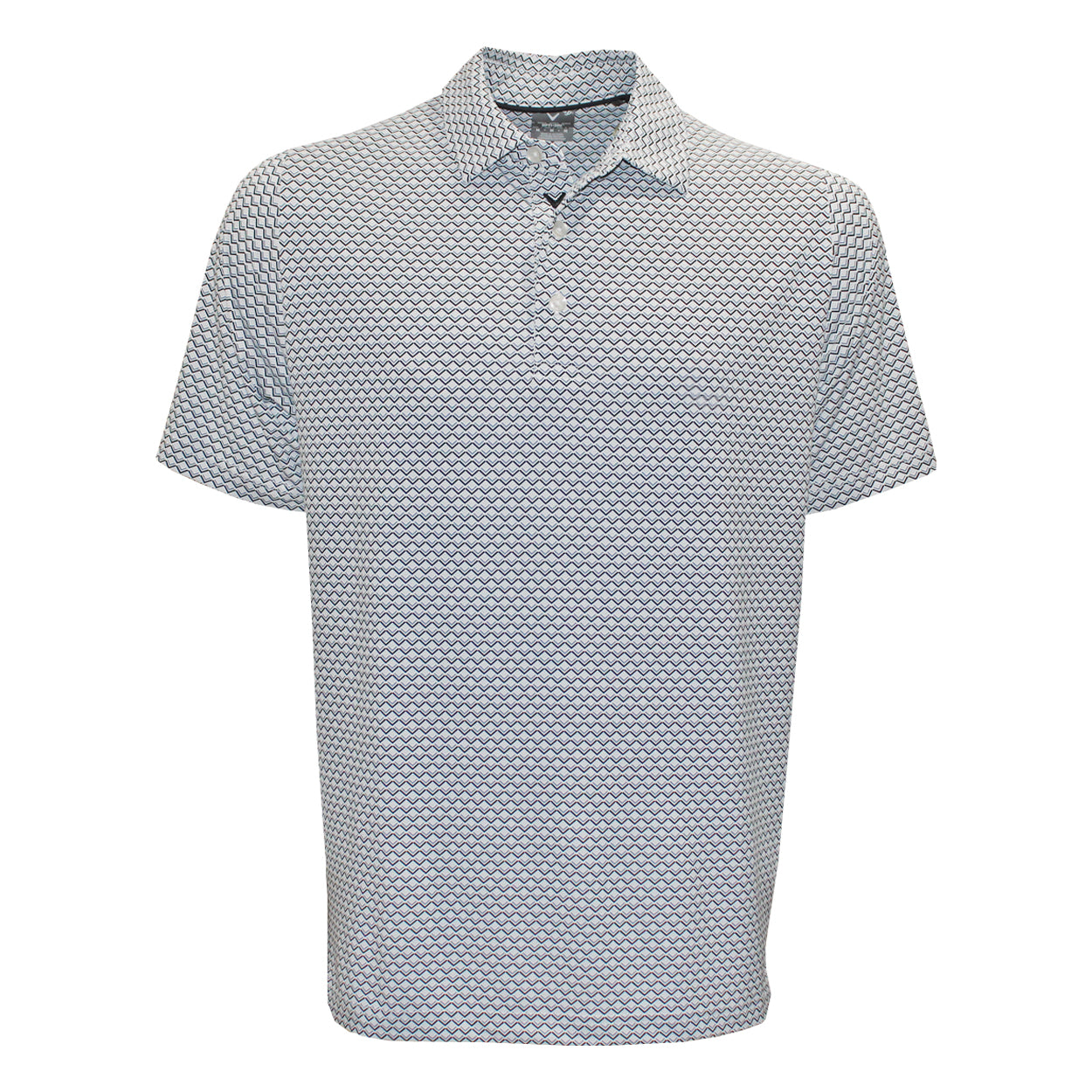 Callaway Golf Men’s Chevron Printed Polo Shirt–Moisture Wicking, Stretch Fabric