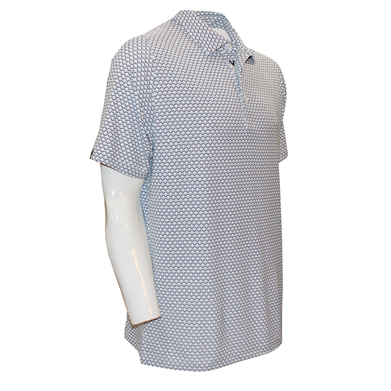 Callaway Golf Men’s Chevron Printed Polo Shirt–Moisture Wicking, Stretch Fabric