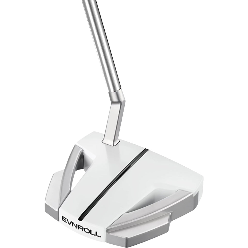 Evnroll Golf EV12 Short Slant White Putter – High MOI Mallet w/Precision Milled Face