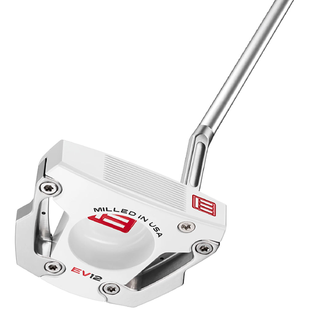 Evnroll Golf EV12 Short Slant White Putter – High MOI Mallet w/Precision Milled Face
