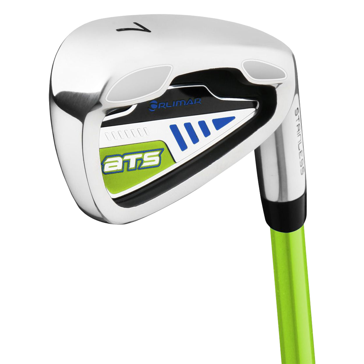 Orlimar ATS Junior Boys' Iron Golf Club – Lime/Blue (Ages 3-5)