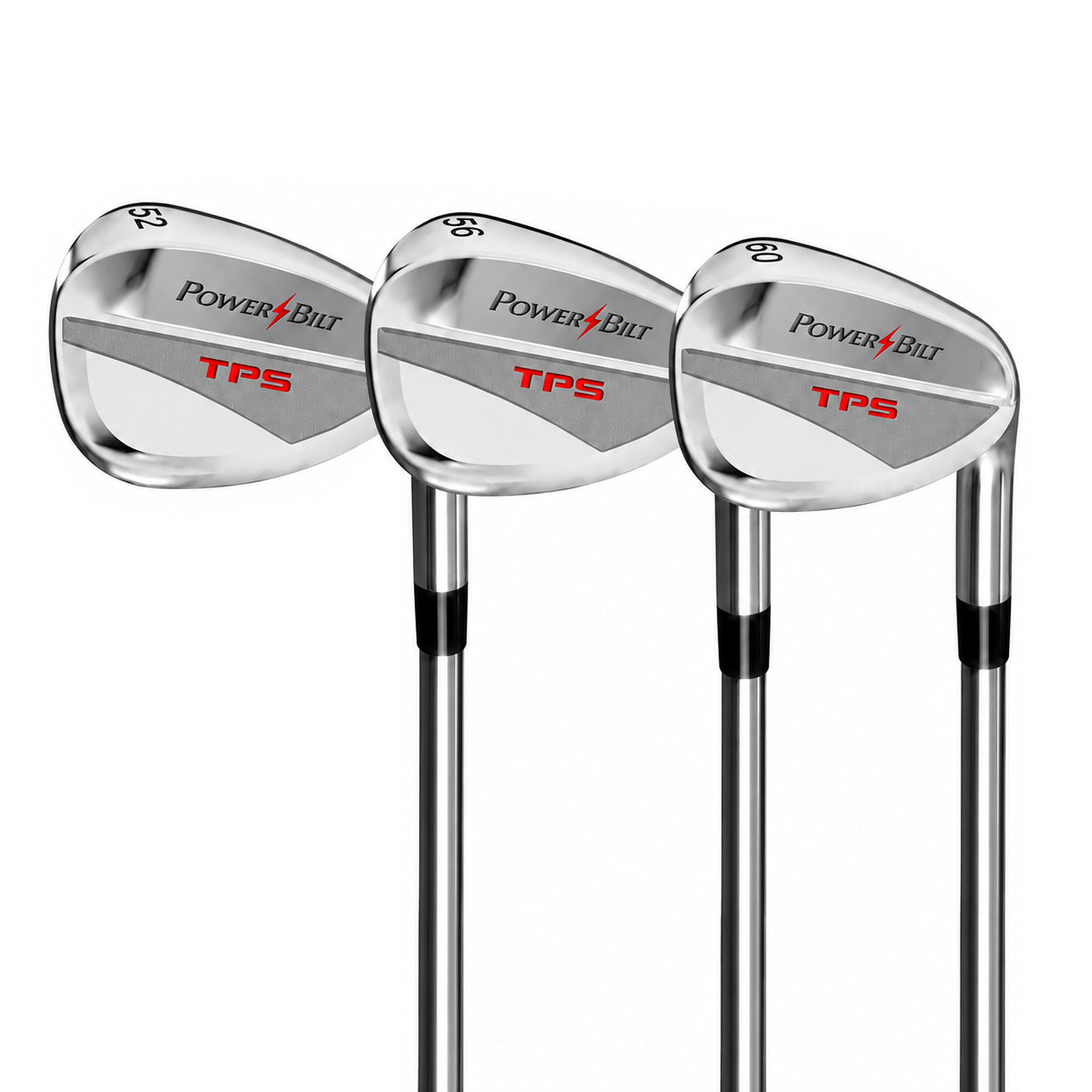Powerbilt Golf Men's TPS Chrome 3-Piece Classic Wedge Set