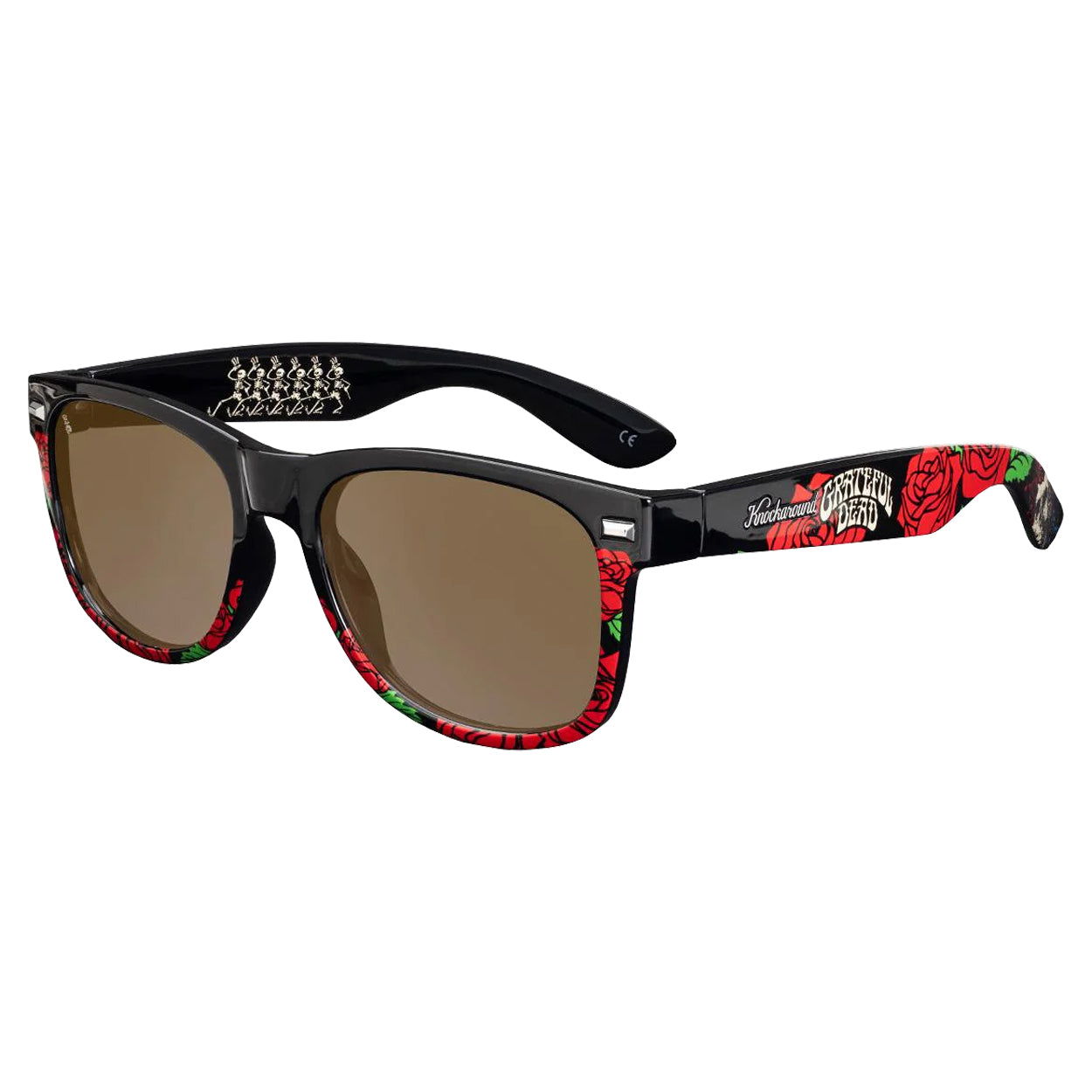 Knockaround Golf Grateful Dead Roses Fort Knocks Polarized Sport Sunglasses UV400-Protection