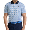 Original Penguin Men’s All-Over Cocktail Windowpane Print Golf Polo Shirt