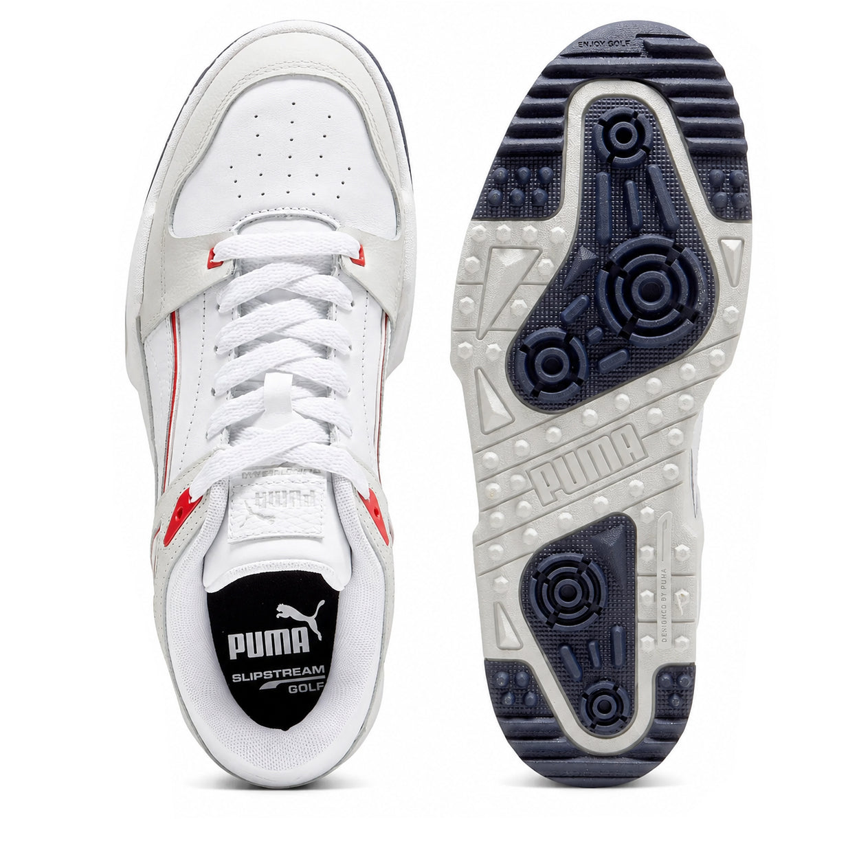 White/Dark Navy