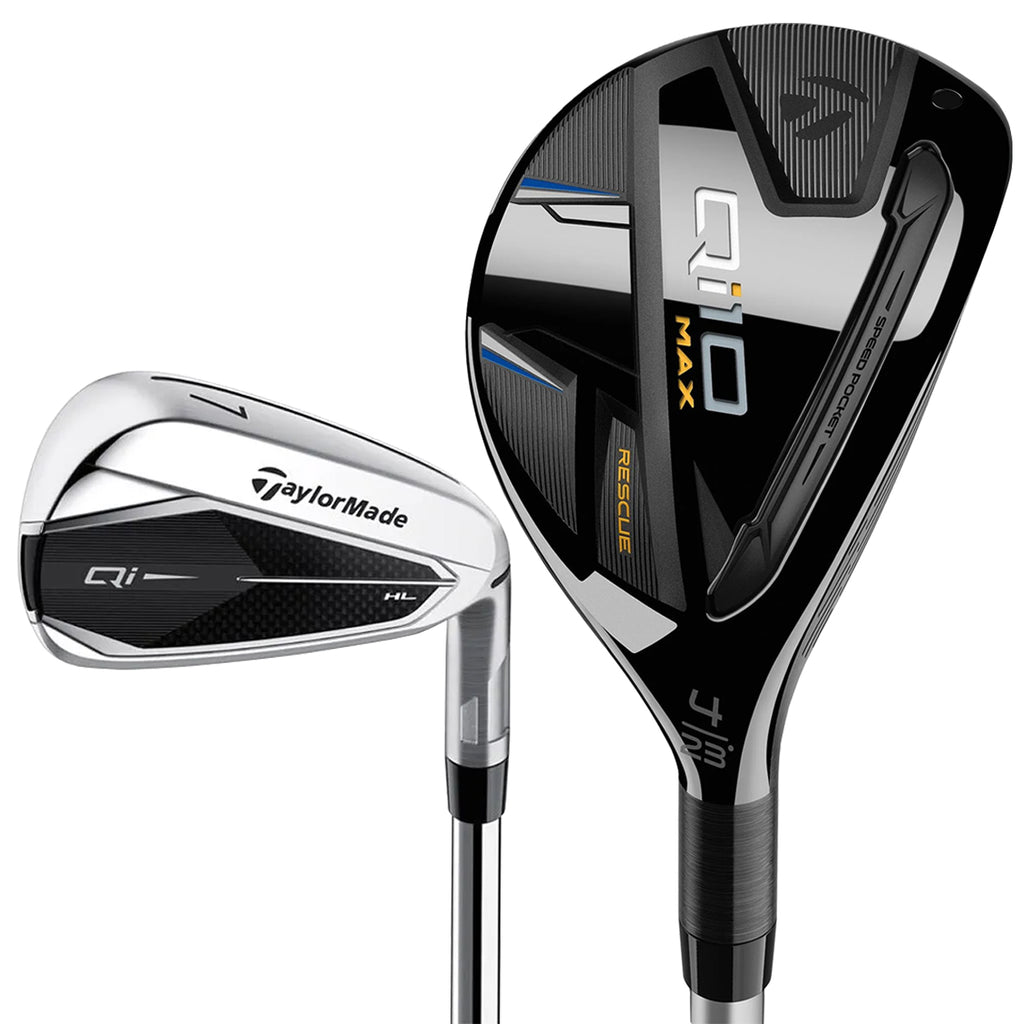 TaylorMade Men's Golf Qi HL/QI10 Max Combo Hybrid Irons  (45H,6-PW, AW), Open Box