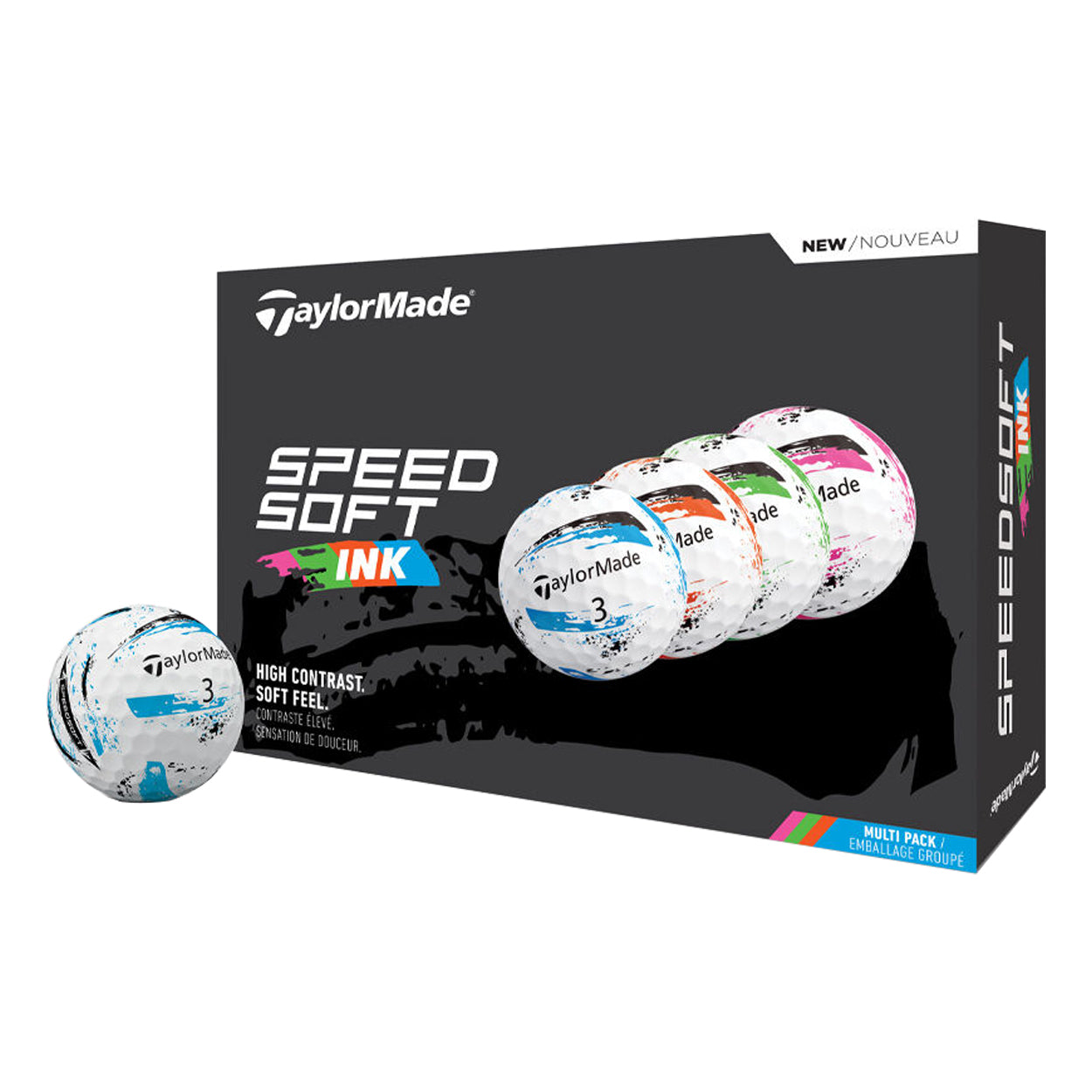 TaylorMade SpeedSoft Ink Golf Balls (12 Balls - New - In Retail Package)