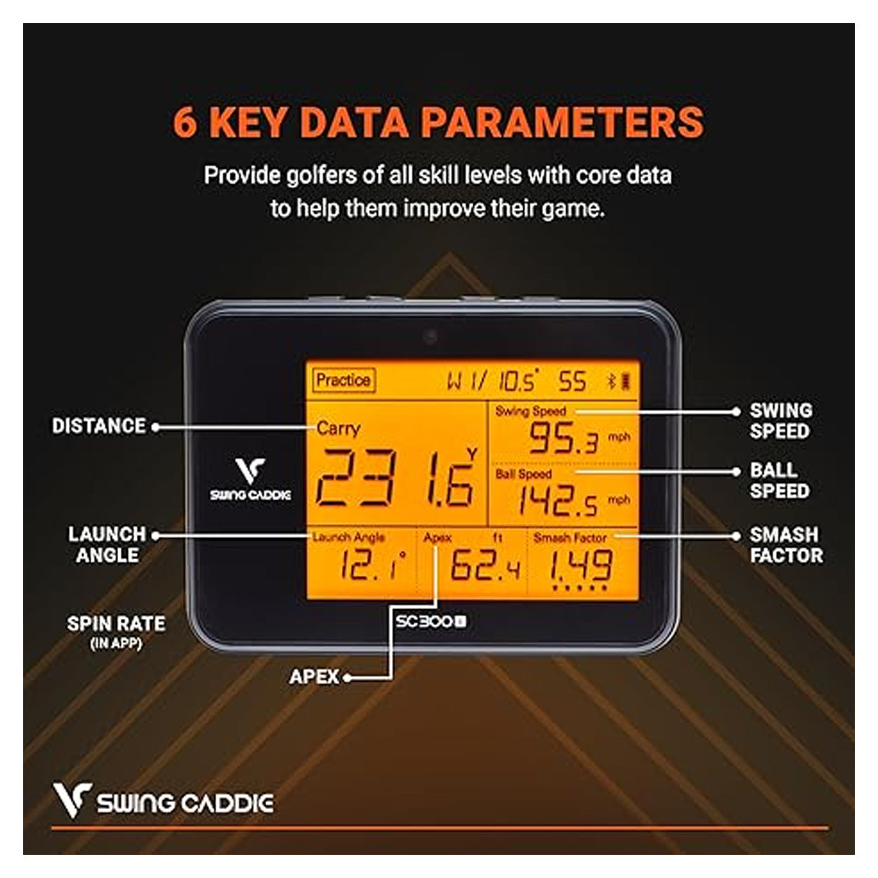 Swing Caddie SC300i Portable Launch Monitor by Voice Caddie