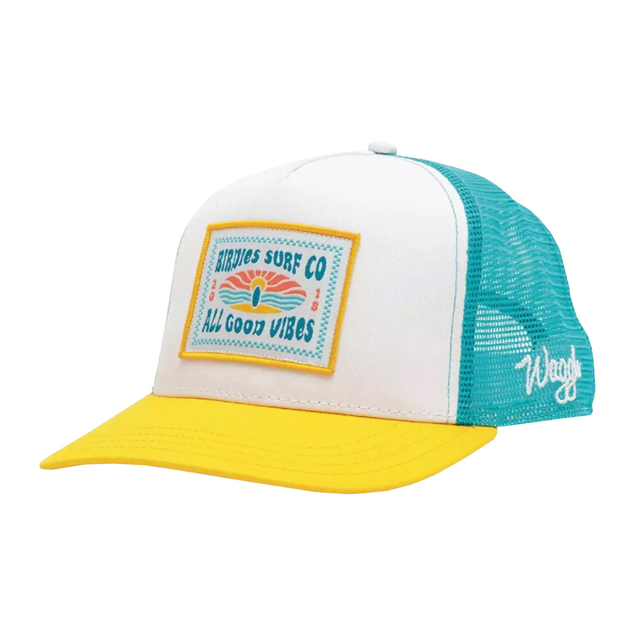 Waggle Trucker Snapback Adjustable Golf Hat - Breathable-Moisture-Wicking Comfort